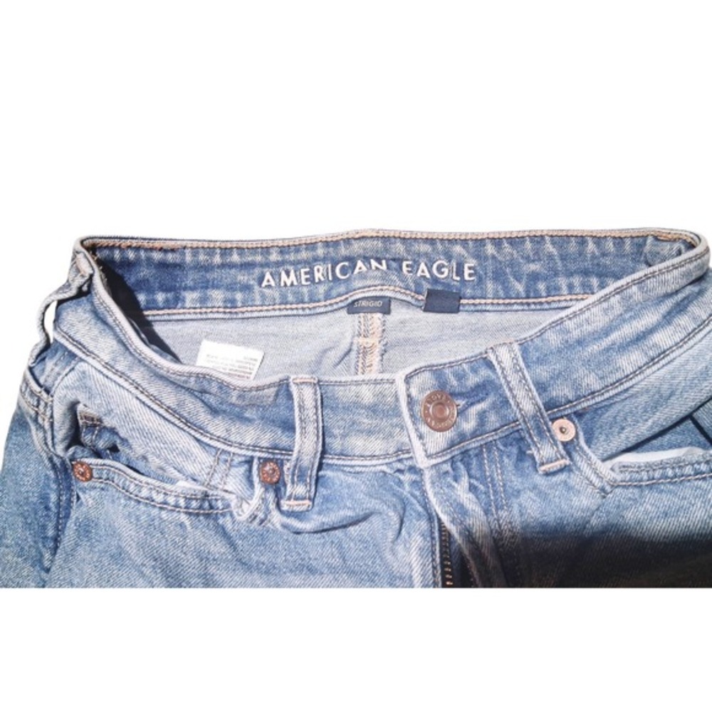 American Eagle Outfitters Mom Jeans Ripped Distressed Denim Women's Size 00 - Picture 6 of 9